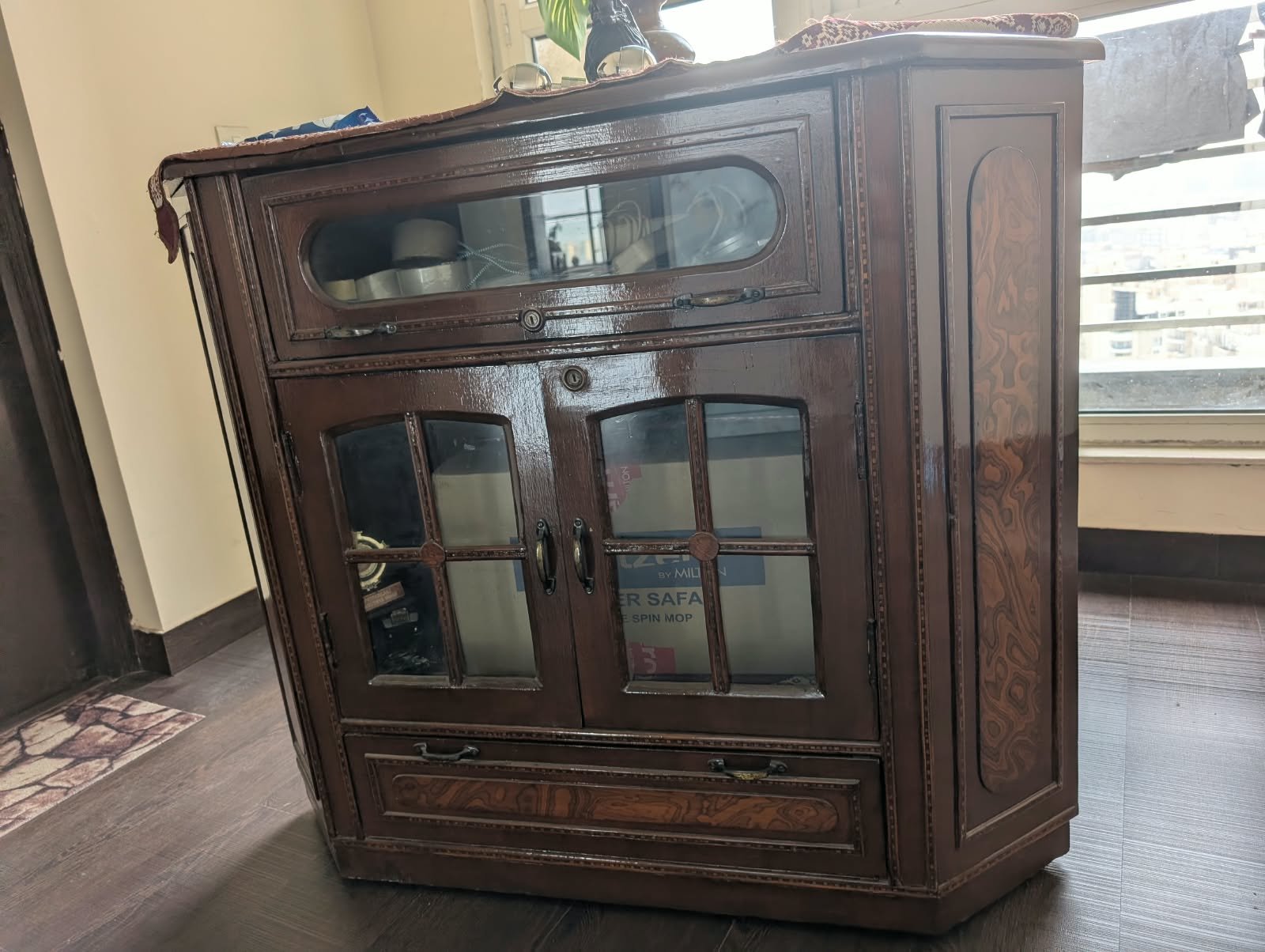 Corner TV table cum Showcase - Furniture